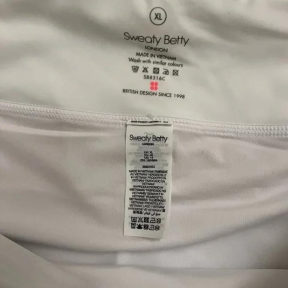 Sweaty Betty London NWT White/Yellow/Pink TRACK SPEED Running Shorts, Sz XLarge - Picture 7 of 7